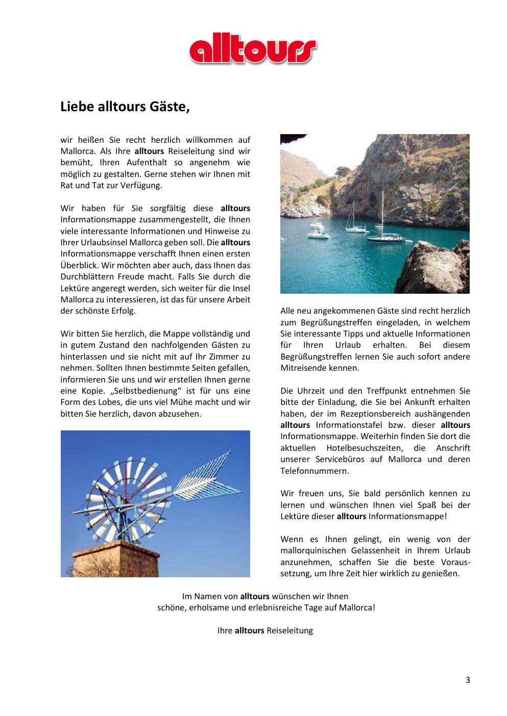 Infomappe Mallorca, Seite 3