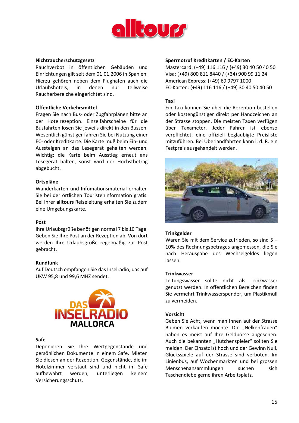 Infomappe Mallorca, Seite 15